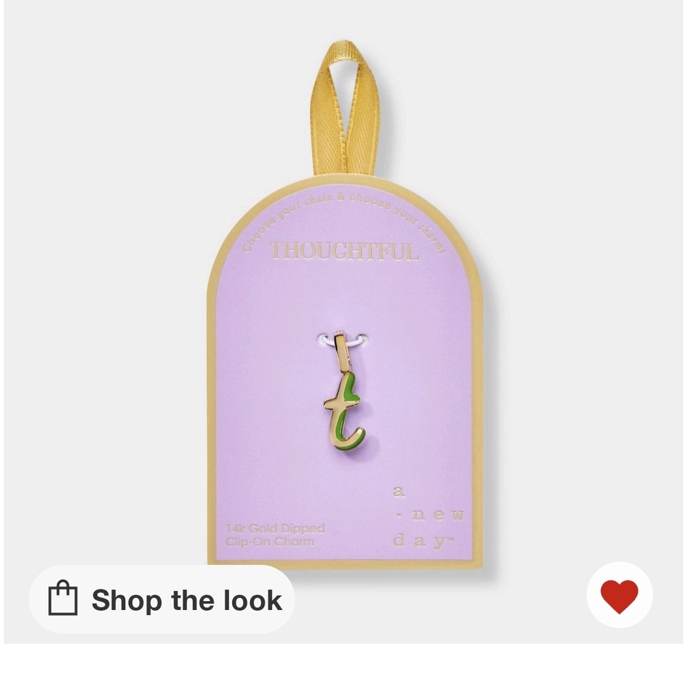ISO Gold Dipped 'T' Clip-On Charm